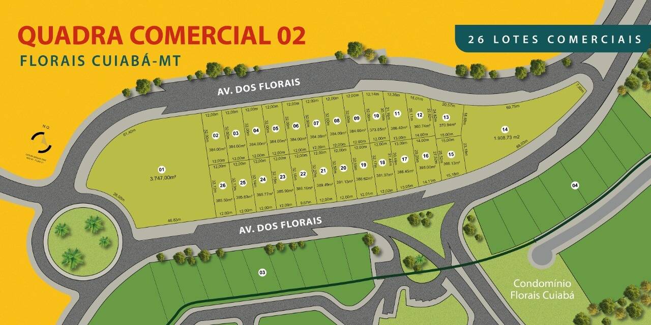 Lançamento 26 lotes comercias no Florais Cuiabá MT