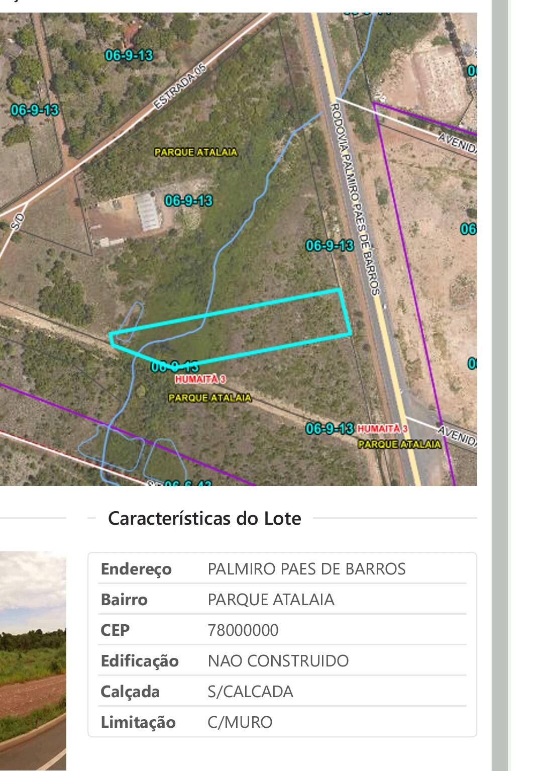 Área a venda Avenida Palmiro Paes de Barros ideal para transportadoras