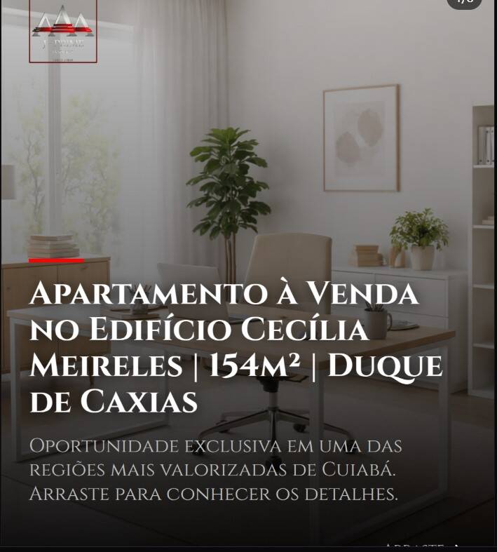 Apartamento à Venda no Edifício Cecília Meireles | 154m² | Duque de Caxias